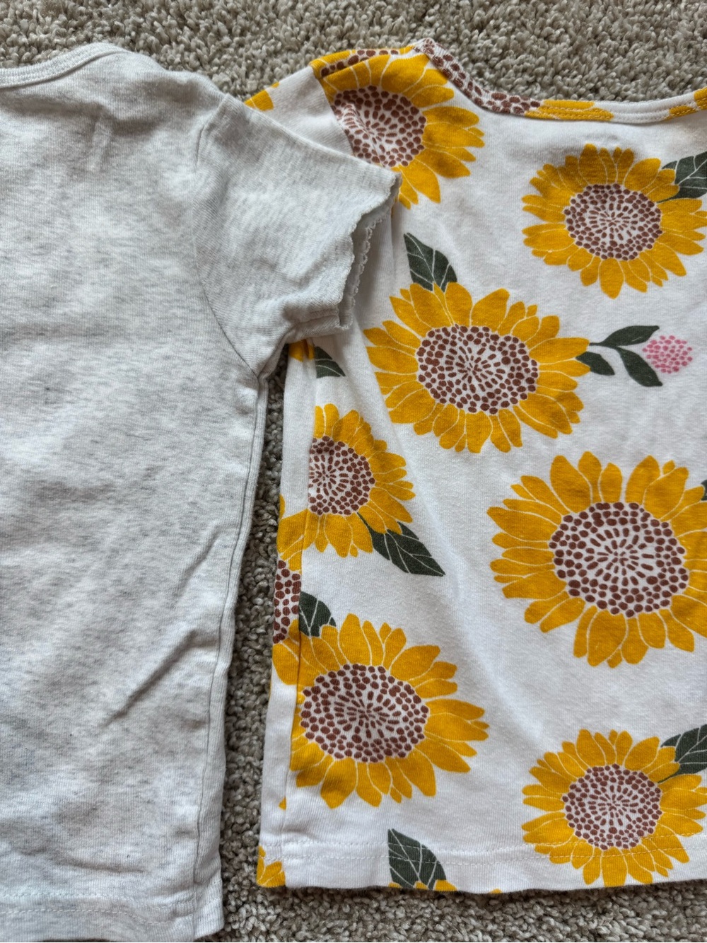 Carter’s Girls Pajama set 4 piece bundle pants, short Sunflower Giraffe Size 4T - Picture 6 of 11